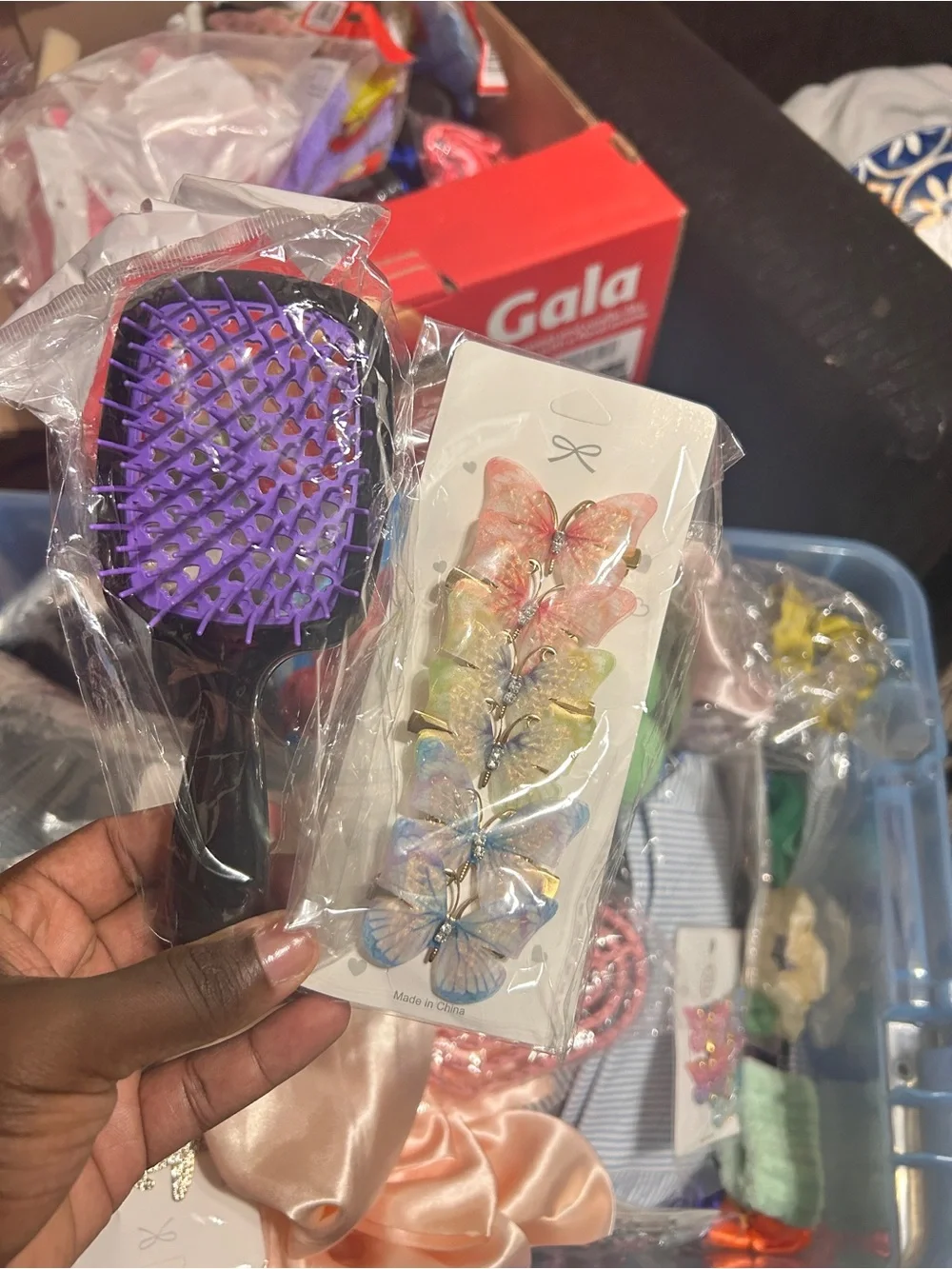 Assorted Pink Hair Scrunchies & Accessories Set - Fashion Hair Accessories